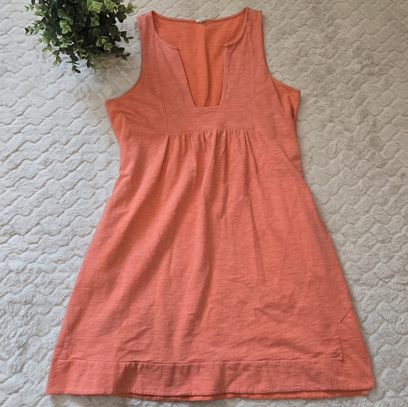 J. Crew Orange Babydoll Sleeveless Square Neck Cotton Summer Mini-Dress, Size XS - Picture 1 of 7